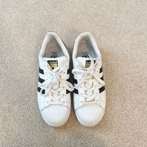 Adidas White and Black sneakers size 5